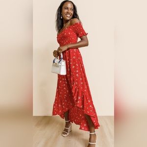 Red Floral Dress